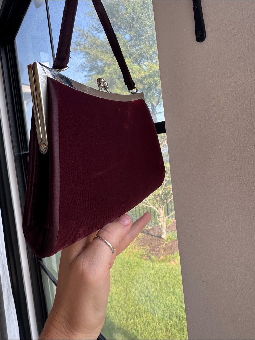 Vintage velvet Burgundy Women’s Evening Bag
